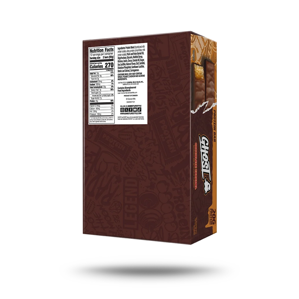 Barras de Proteína Chocolate Caramelo 12-Pack - GHOST