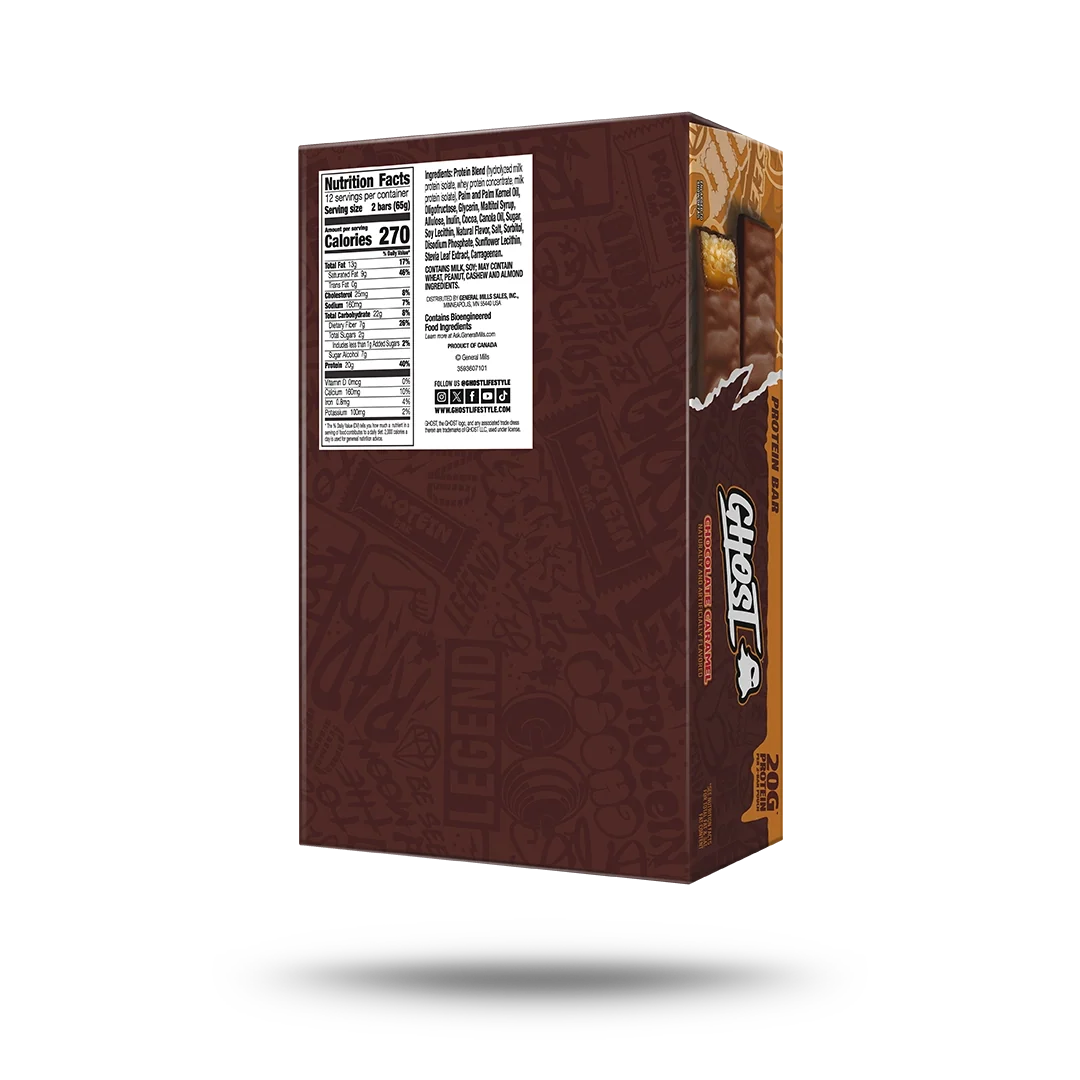 Barras de Proteína Chocolate Caramelo 12-Pack - GHOST
