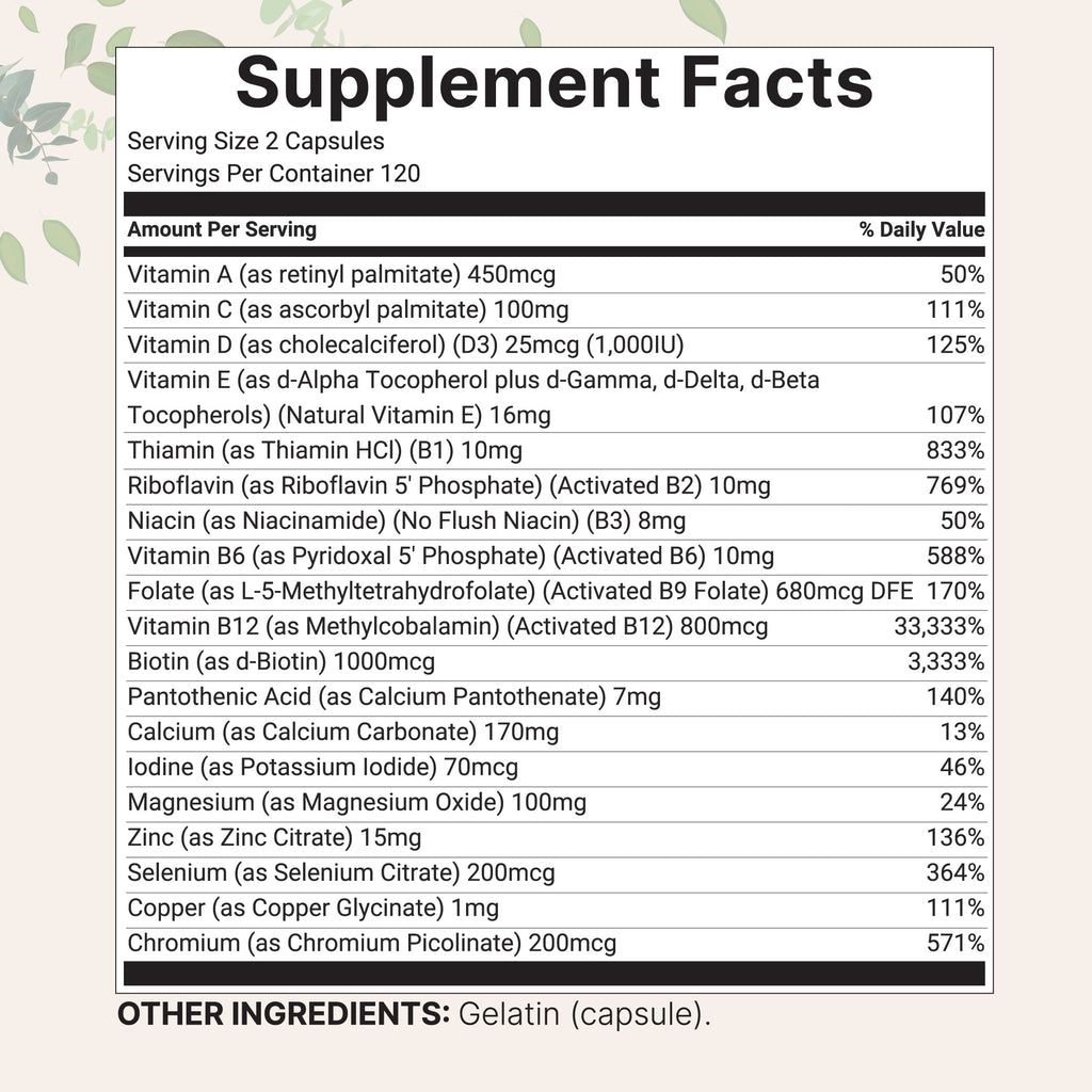 Multivitamínico Metilado - Micro Ingredients