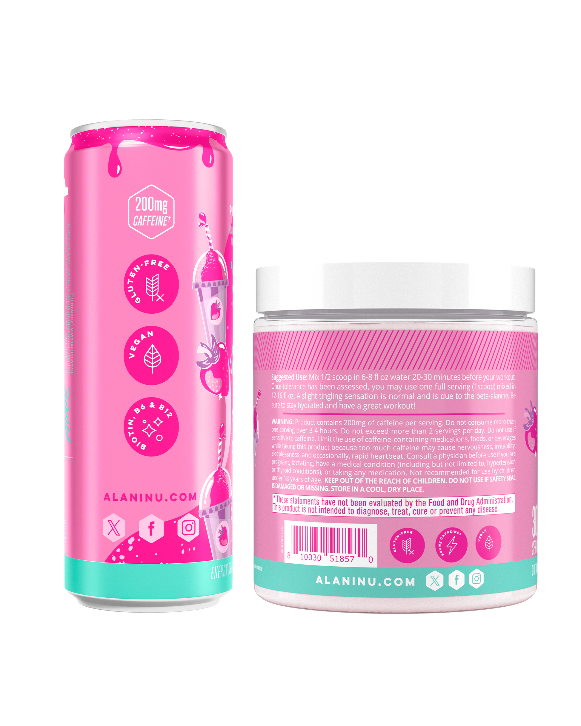 Bebida Energética y Pre-Entreno - Pink Slush - Alani Nu