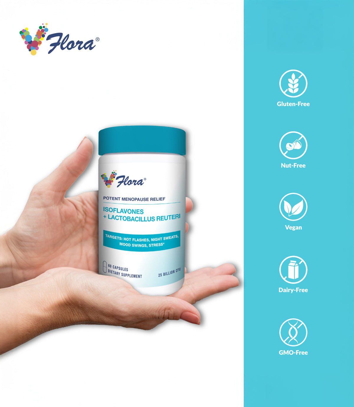 VFlora Alivio de la Menopausia con Isoflavonas y Probióticos - VagiBiom