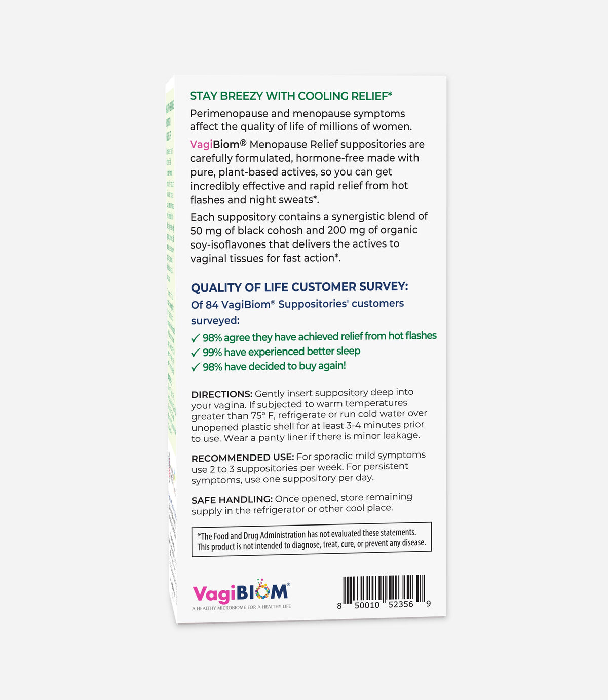 Óvulos para Alivio de la Menopausia - VagiBiom