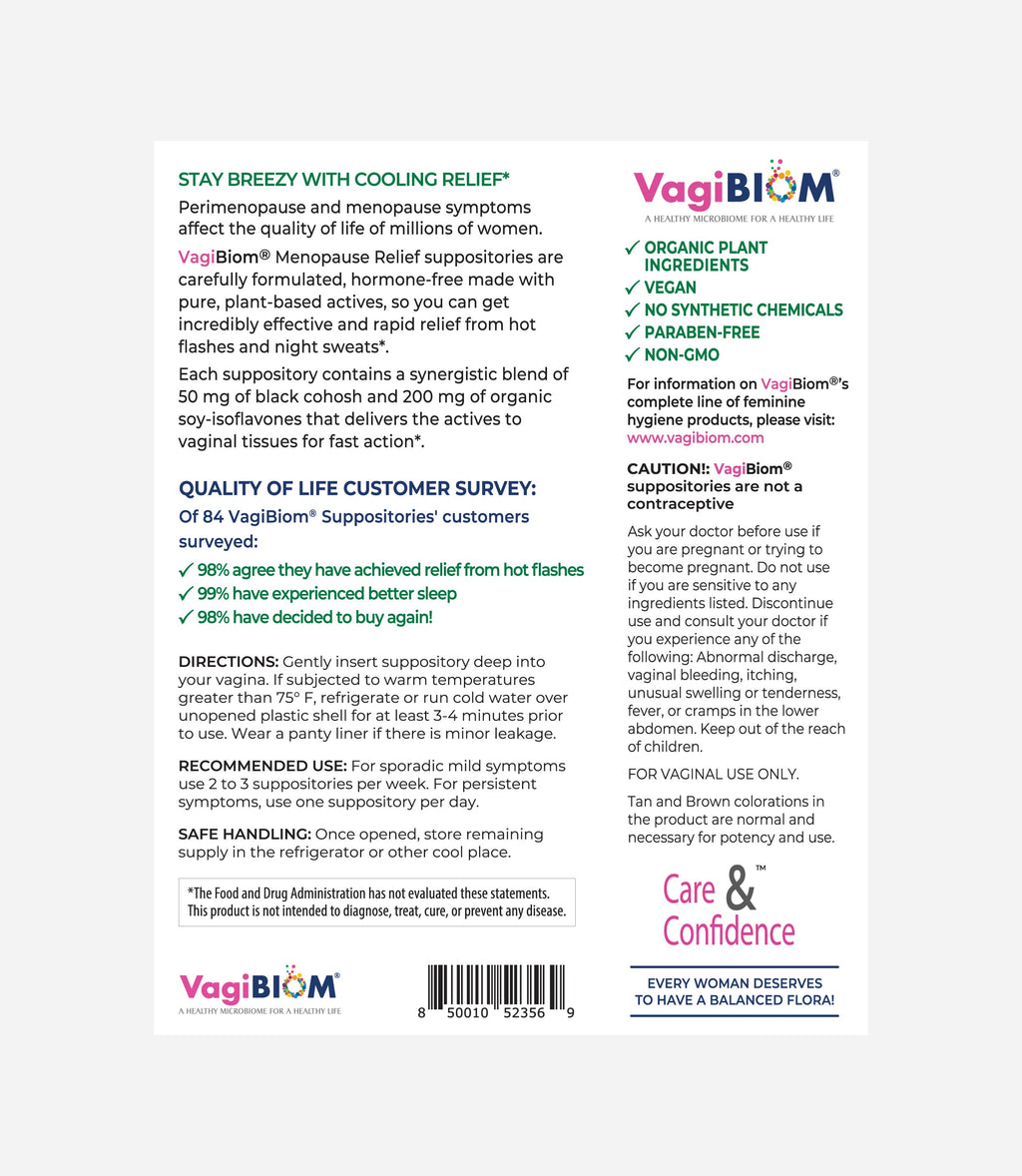 Óvulos para Alivio de la Menopausia - VagiBiom