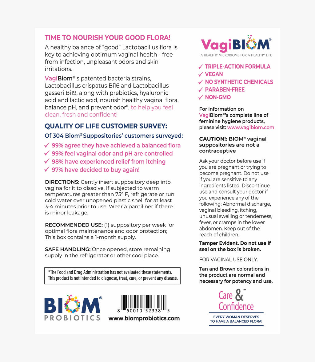 Óvulo Probiótico Vaginal Sin Fragancia - VagiBiom