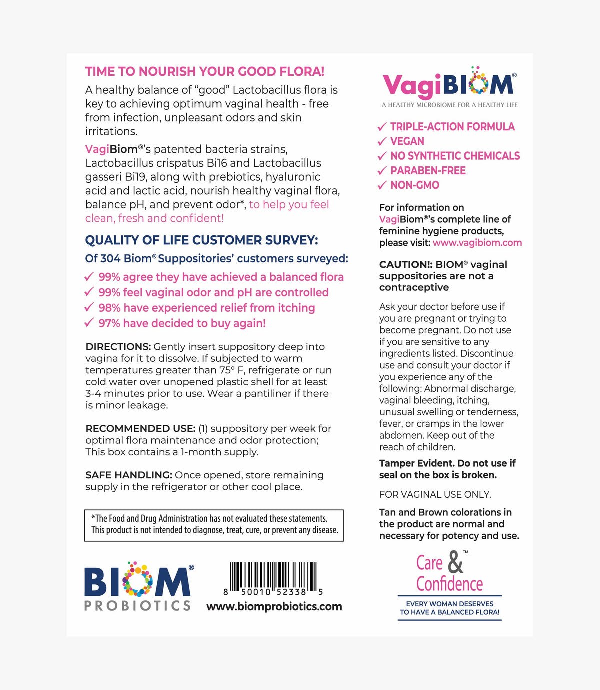 Óvulo Probiótico Vaginal Sin Fragancia - VagiBiom