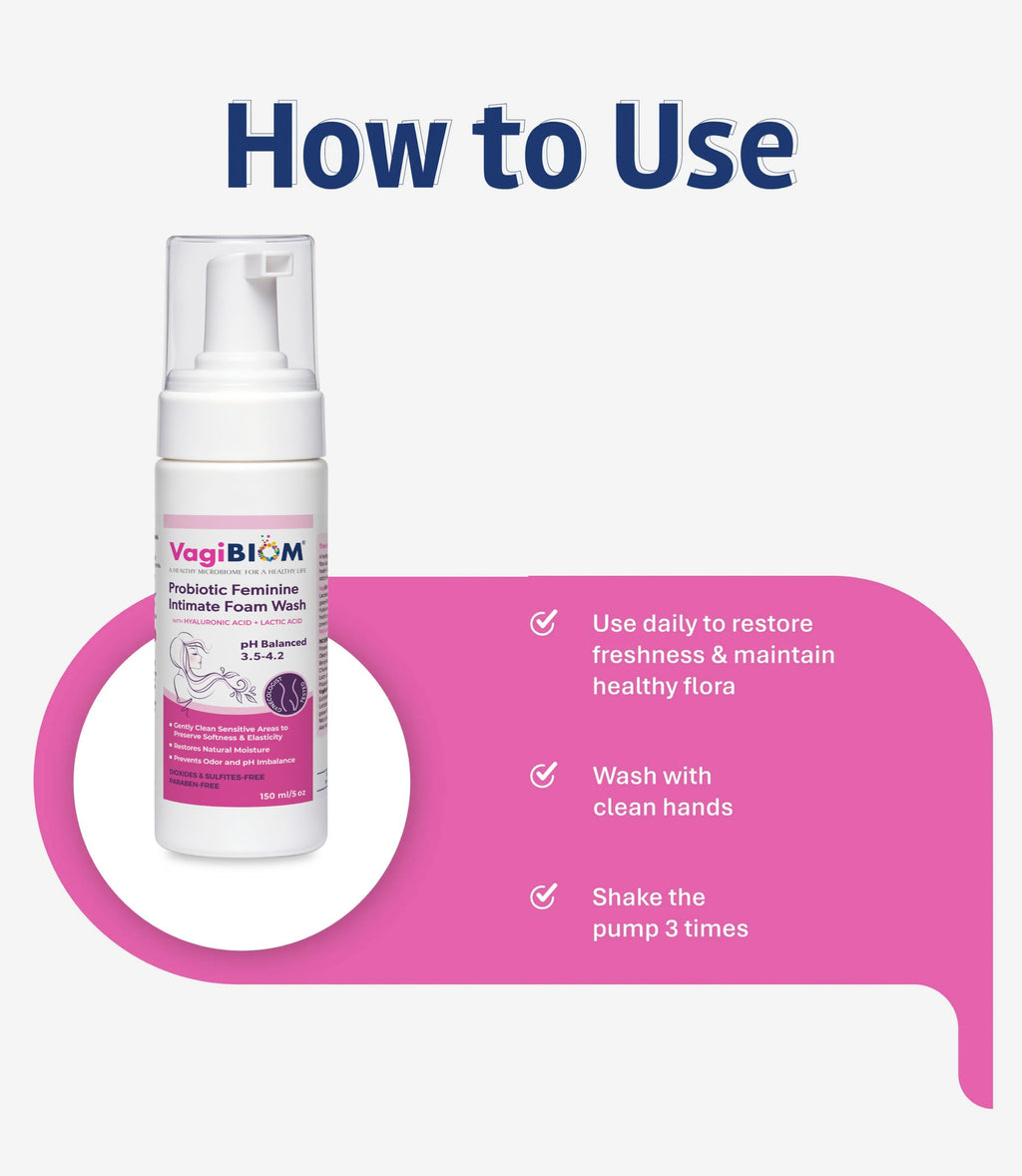 Espuma Limpiadora Íntima Femenina Probiótica - VagiBiom