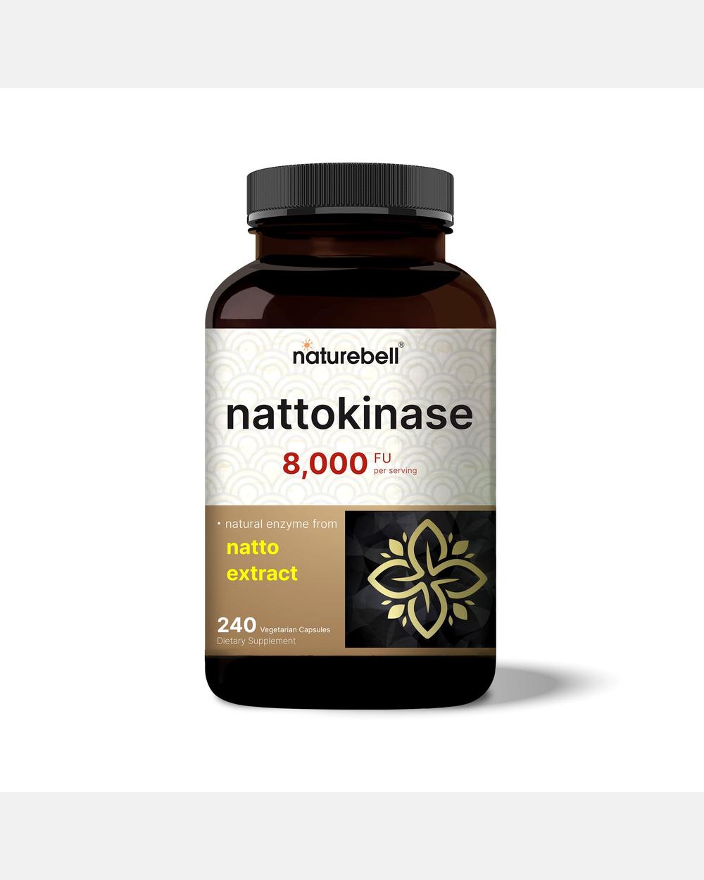 Nattokinasa 8000 FU por porción – 240 Cápsulas Vegetales – NatureBell