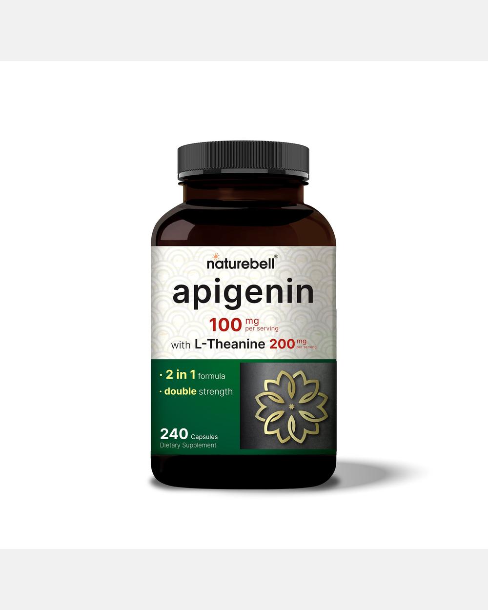 Apigenina 100 mg con L-Teanina – 240 Cápsulas – NatureBell