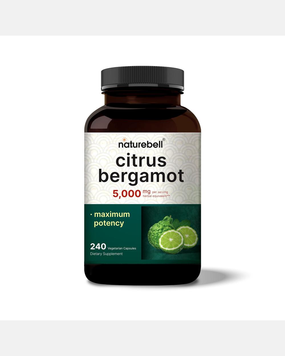 Bergamota Cítrica 5.000 mg Equivalente – 240 Cápsulas Vegetales – NatureBell
