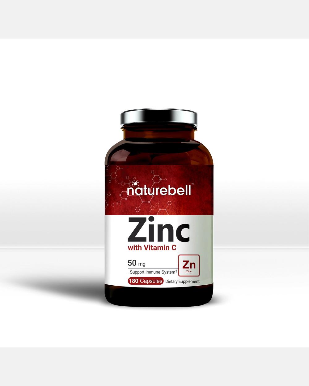 Zinc 50 mg con Vitamina C - 180 Cápsulas - NatureBell