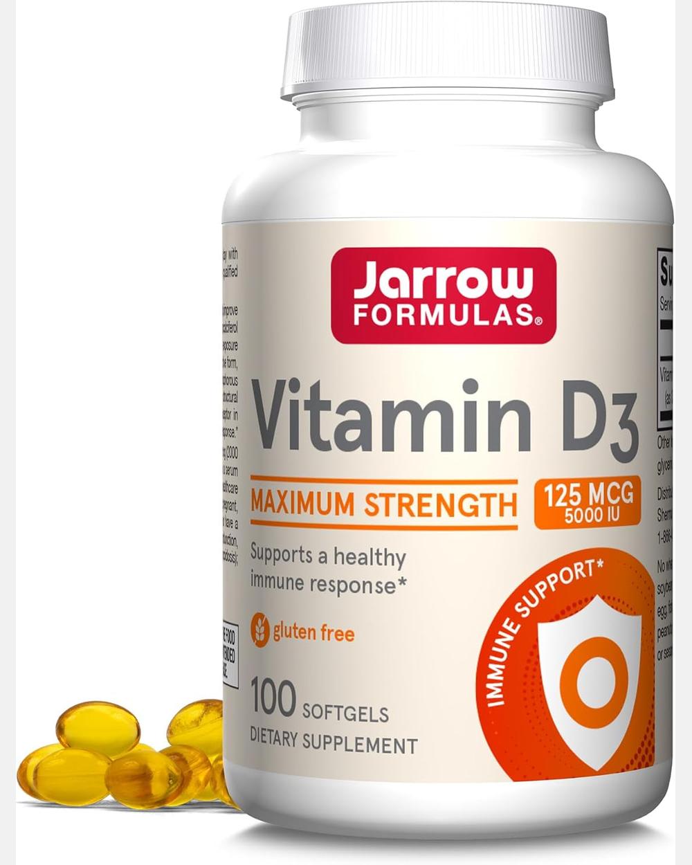Vitamina D3 5000IU 100 softgels | Jarrow Formulas