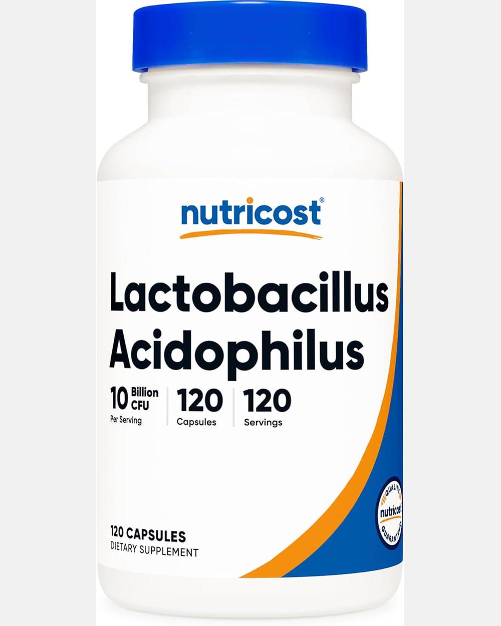 Lactobacillus Acidophilus 10B CFU | 120 Caps - Nutricost
