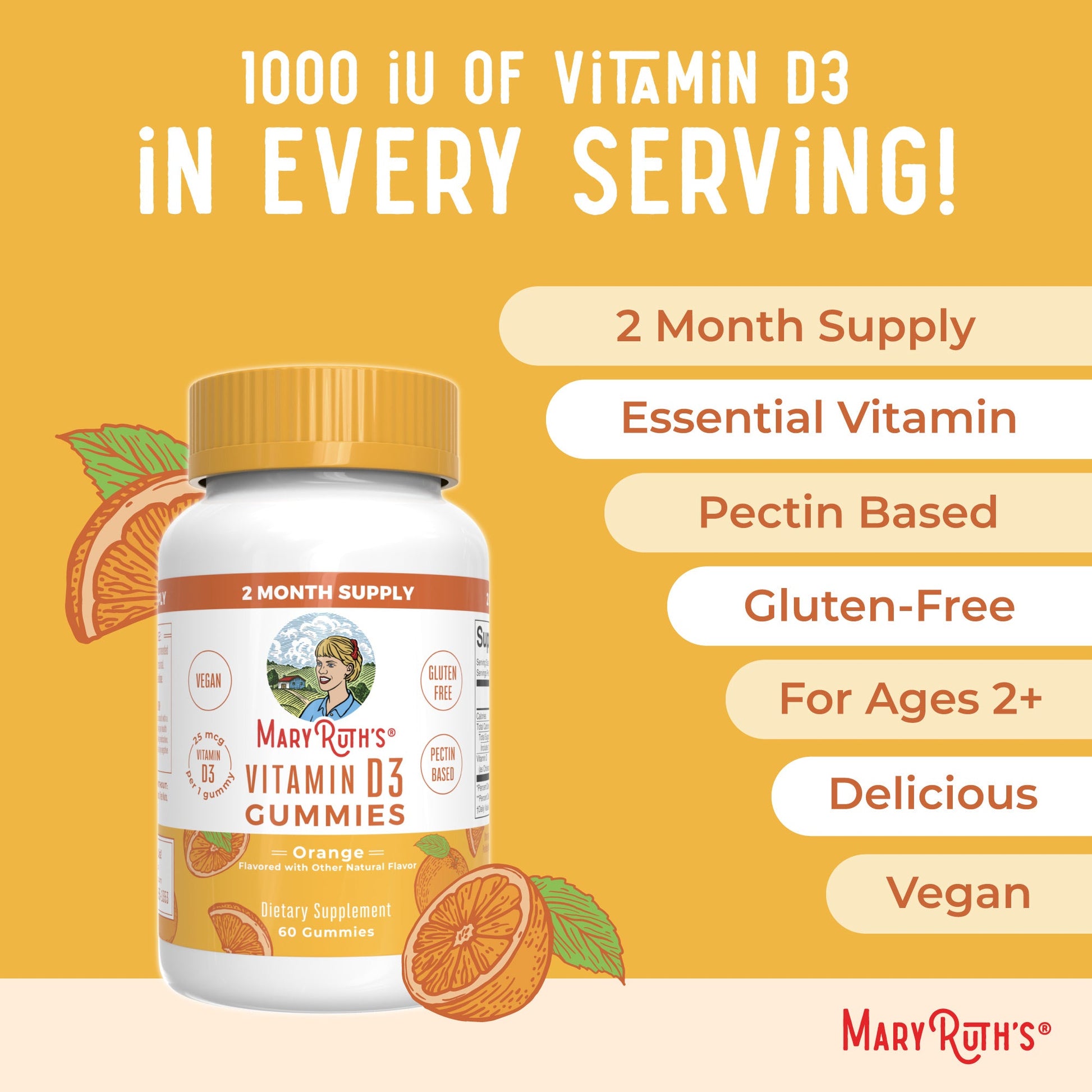 Gomitas de Vitamina D3 - MaryRuth Organics
