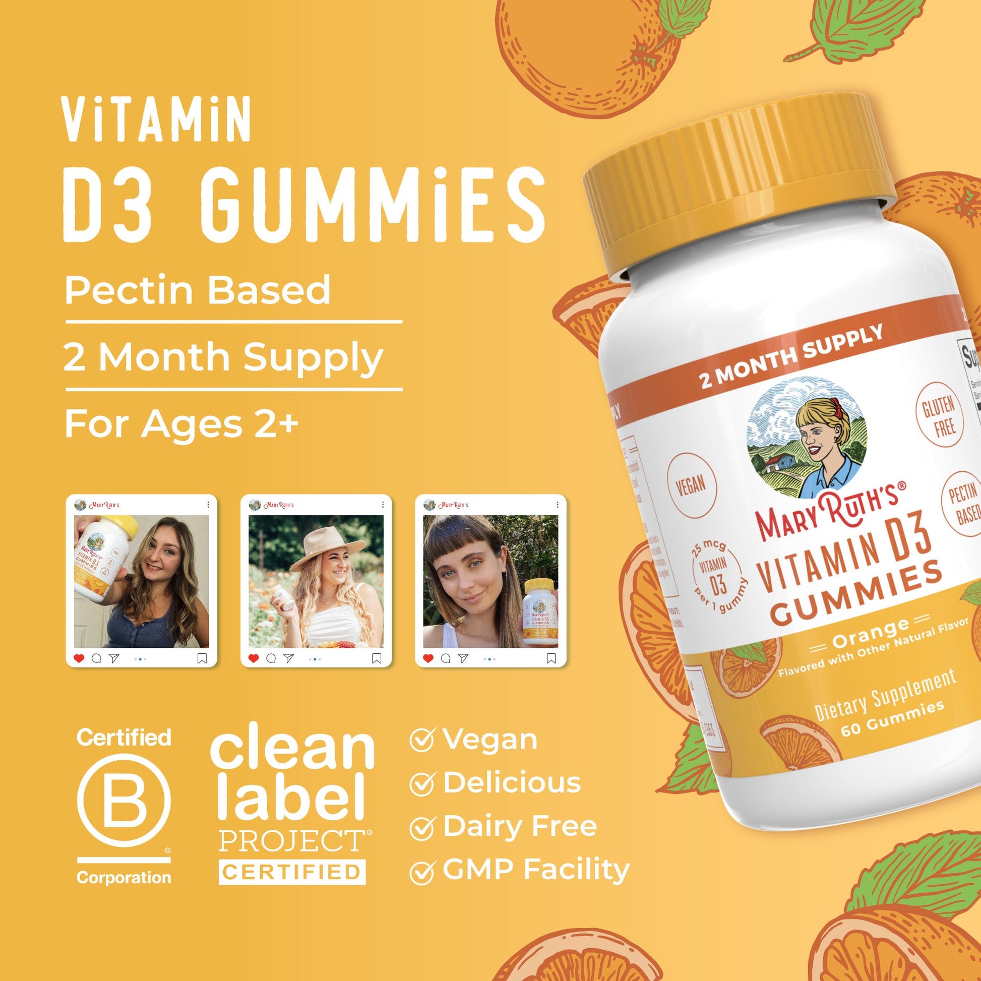 Gomitas de Vitamina D3 - MaryRuth Organics