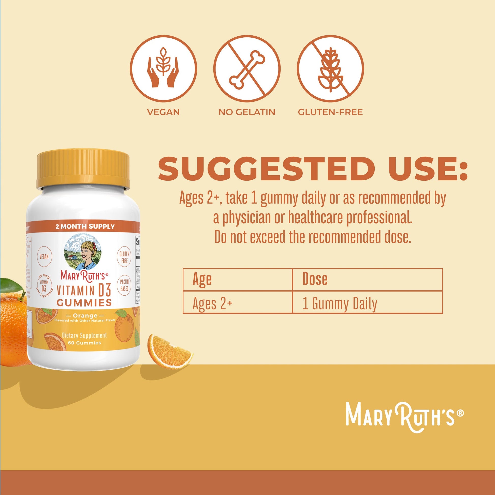 Gomitas de Vitamina D3 - MaryRuth Organics