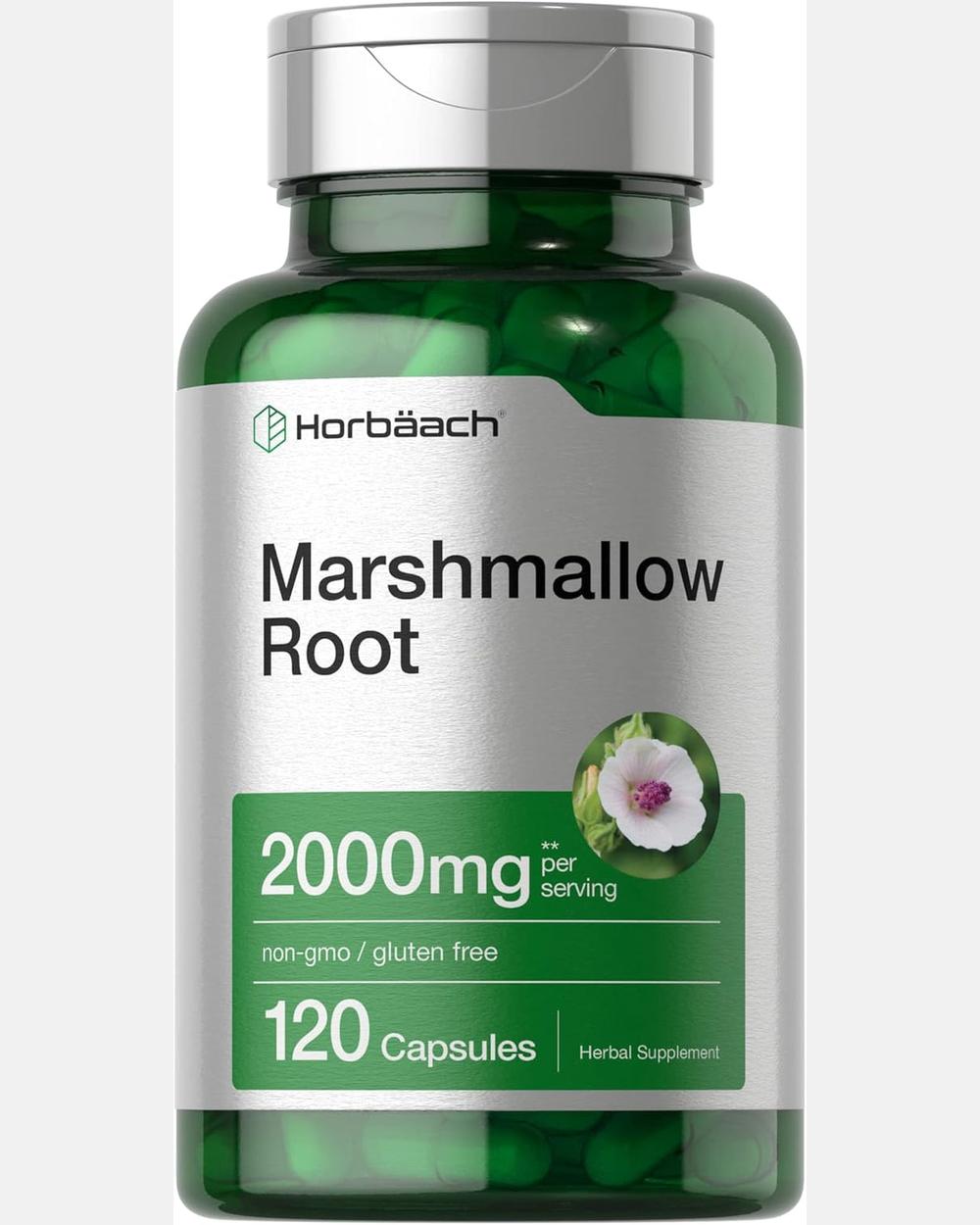 Marshmallow Root 2000mg – 120 cápsulas | Extracto de raíz tradicional - Horbaach