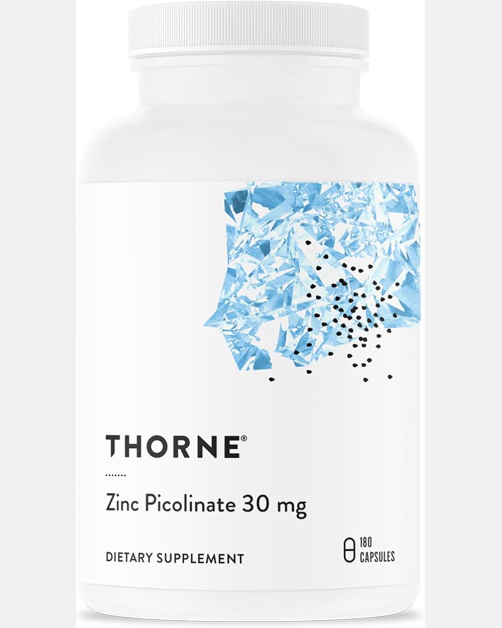 Zinc Picolinate 30 mg – Zinc de Alta Absorción para Crecimiento e Inmunidad 180 Cápsulas Thorne