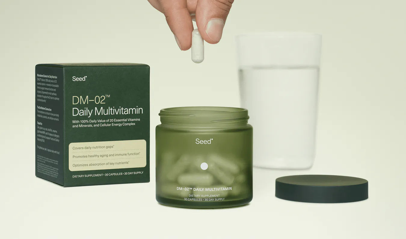Supplement facts label on a green background