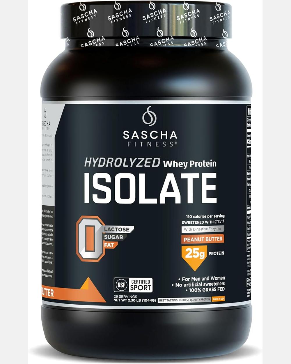 Hydrolyzed Whey Protein Isolate (Peanut Butter, 2.3 lb) - Sascha Fitness