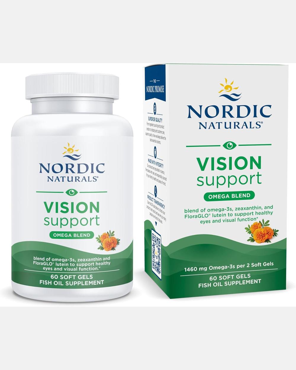 Omega Vision | 60 Softgels | Omega-3 DHA + Luteína FloraGLO + Zeaxantina | Sabor Limón - Nordic Naturals