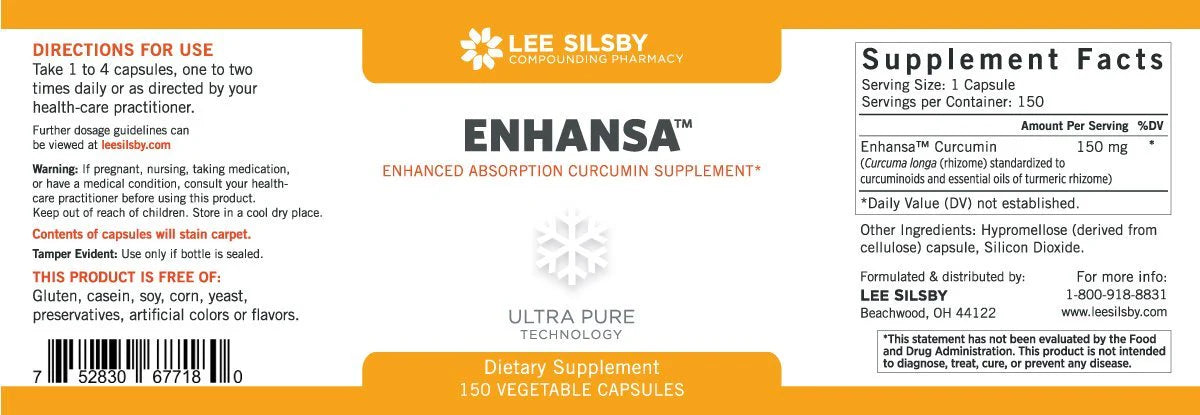 Enhansa (Enhanced Absorption Curcumin) 150 Mg - Lee Silsby