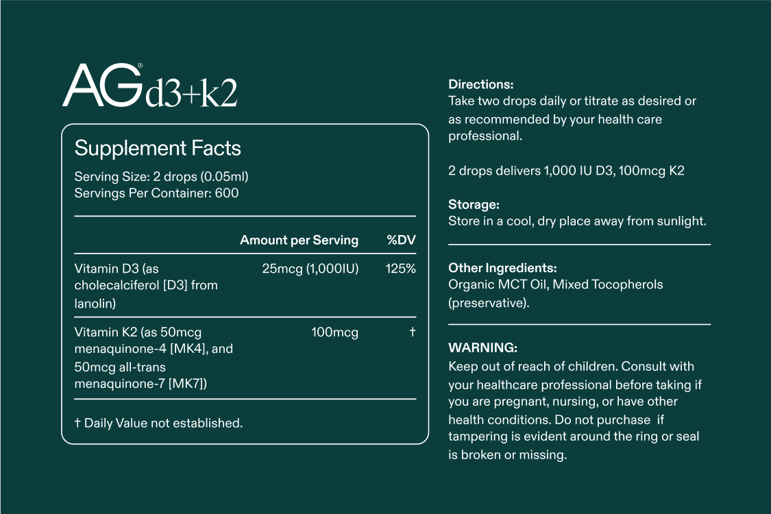 AG Vitamina D3+K2 - AG1