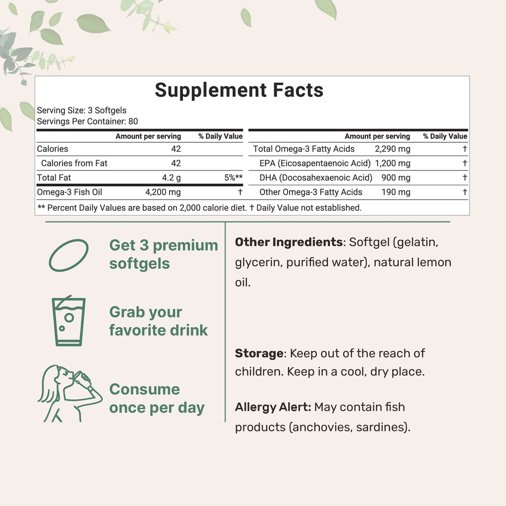 Aceite de Pescado Omega-3 Triple Fuerza - Micro Ingredients