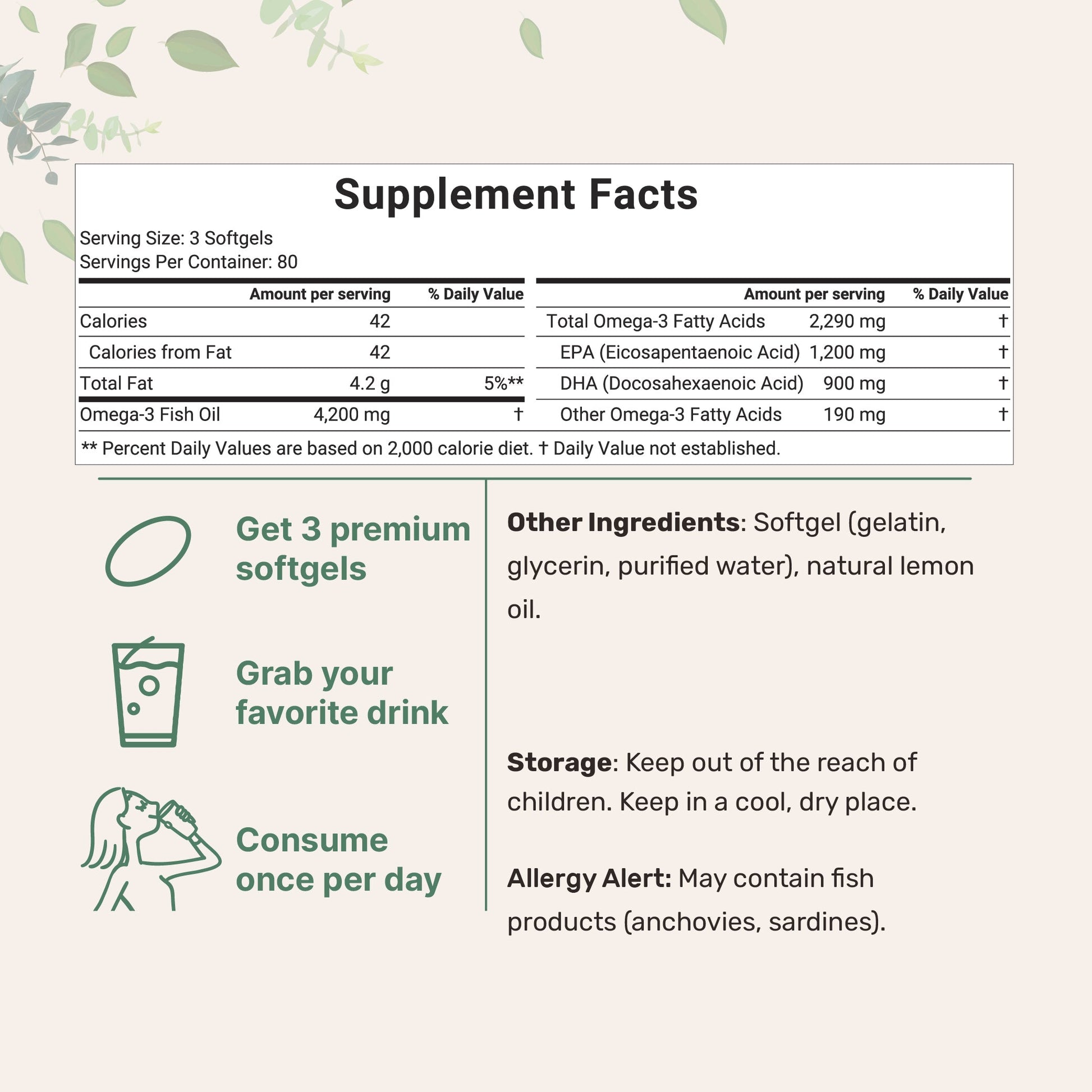 Aceite de Pescado Omega-3 Triple Fuerza - Micro Ingredients