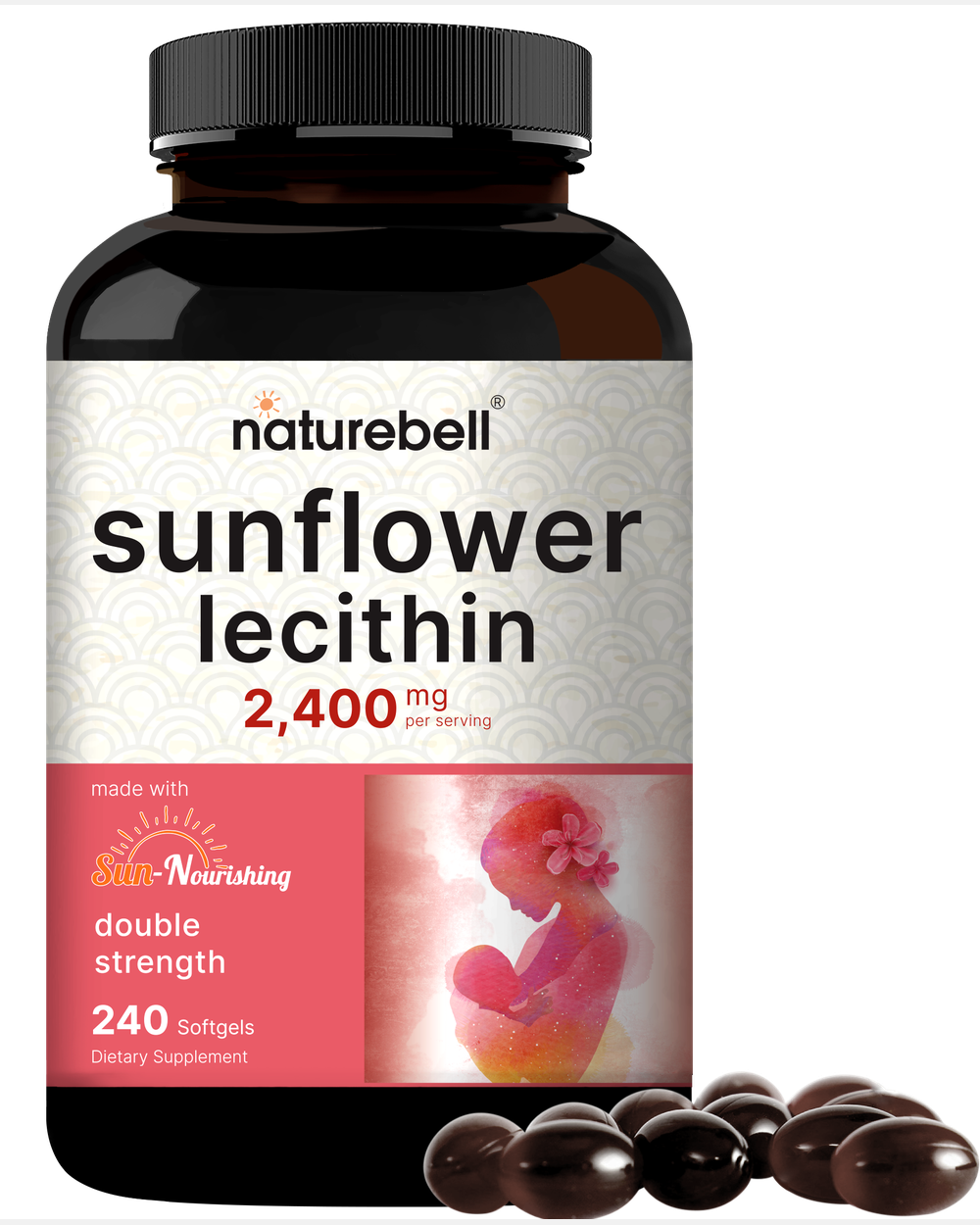 Lecitina de Girasol 2400 mg - 240 Cápsulas Blandas - NatureBell