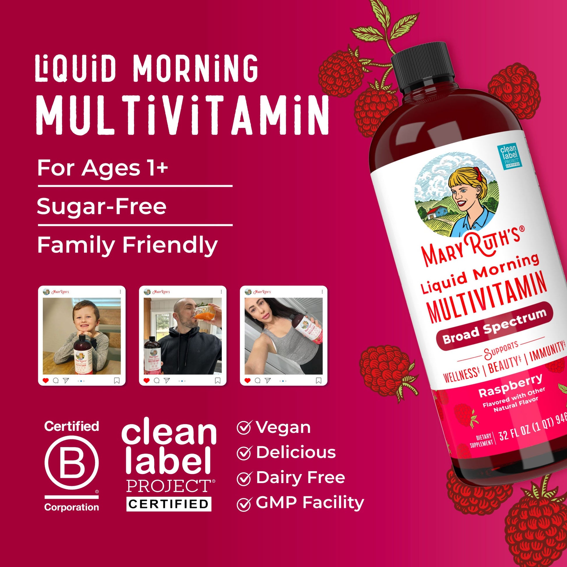 Multivitamínico Líquido Matutino - MaryRuth Organics