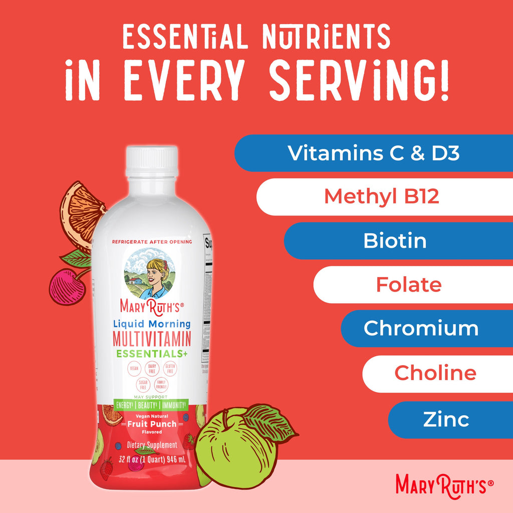Multivitamínico Líquido Matutino Essentials+ - MaryRuth Organics
