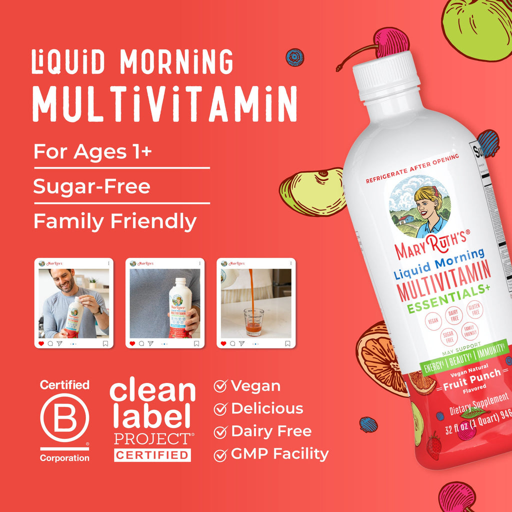 Multivitamínico Líquido Matutino Essentials+ - MaryRuth Organics