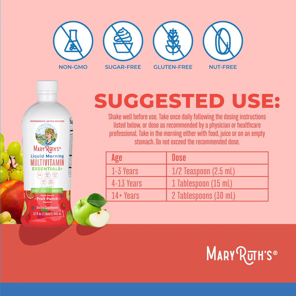 Multivitamínico Líquido Matutino Essentials+ - MaryRuth Organics