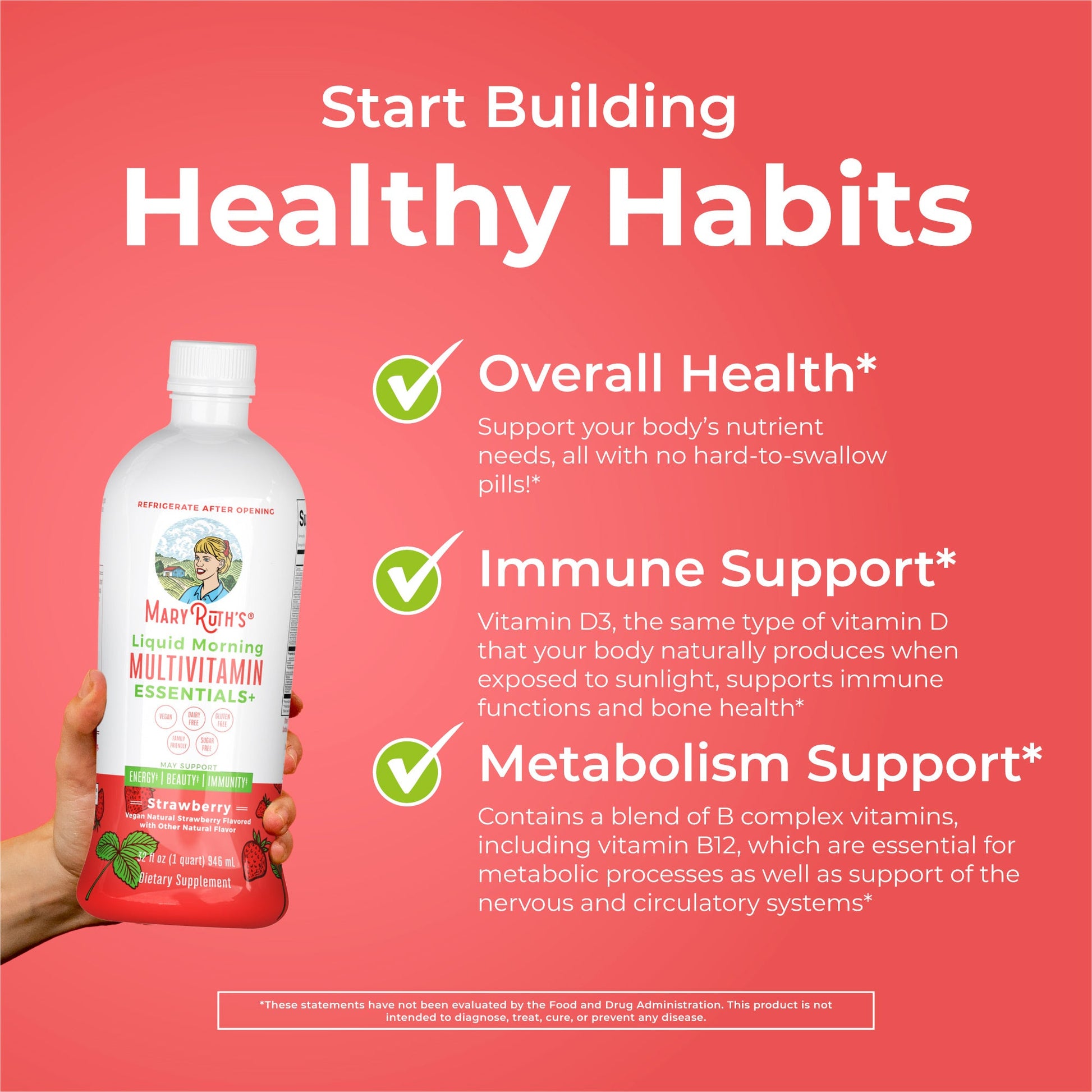 Multivitamínico Líquido Matutino Essentials+ - MaryRuth Organics