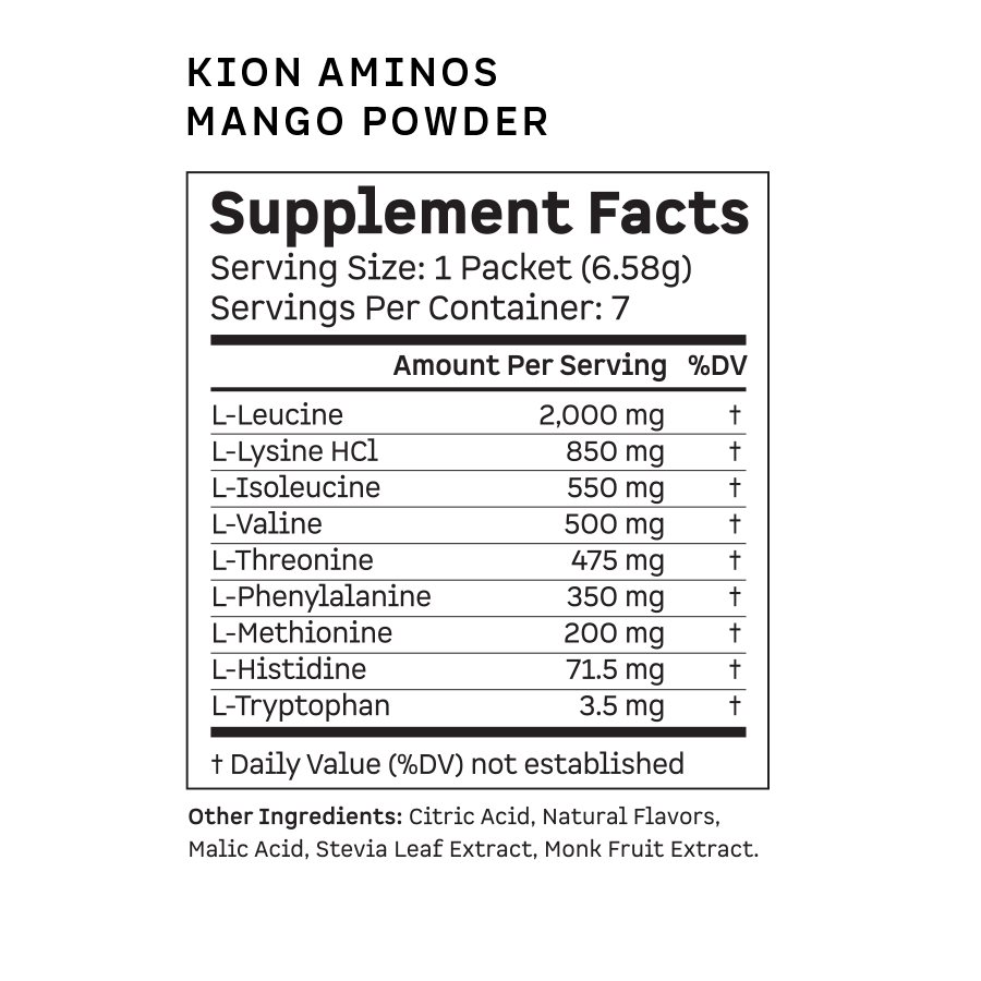 Aminos en Sobre - 28 porciones - Kion