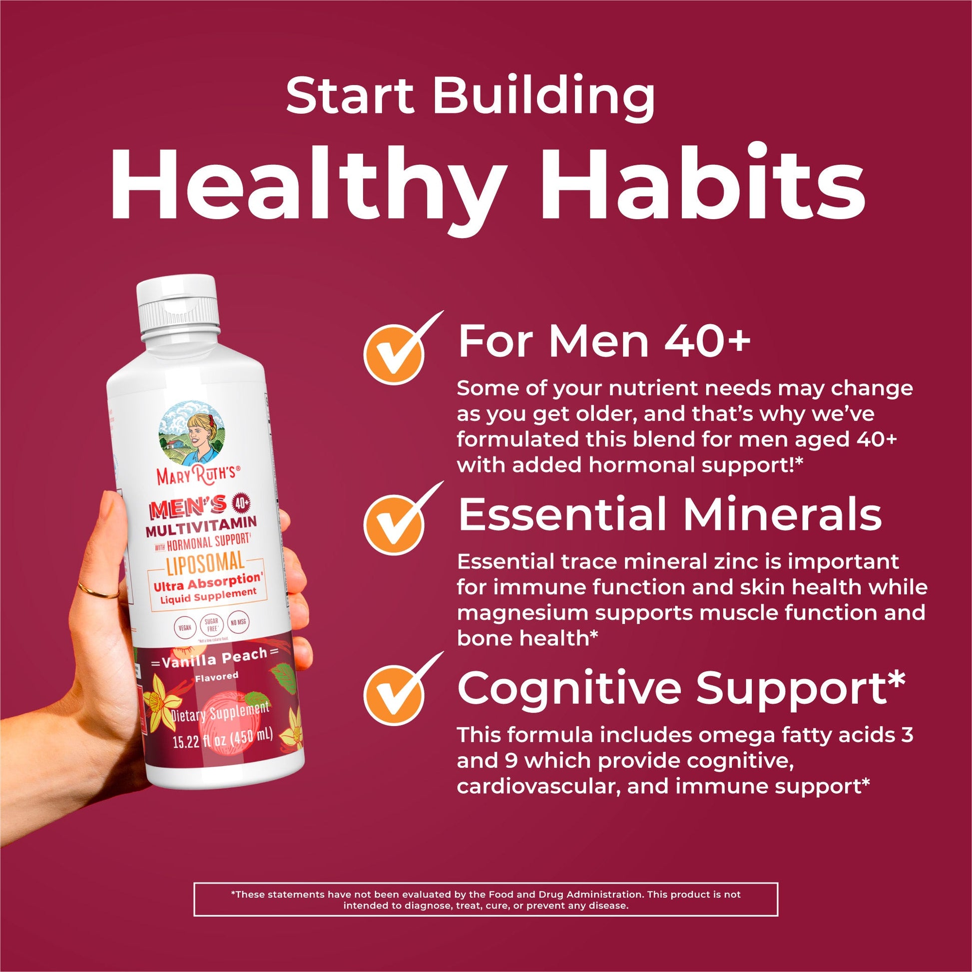 Multivitamínico Liposomal para Hombre 40+ - MaryRuth Organics