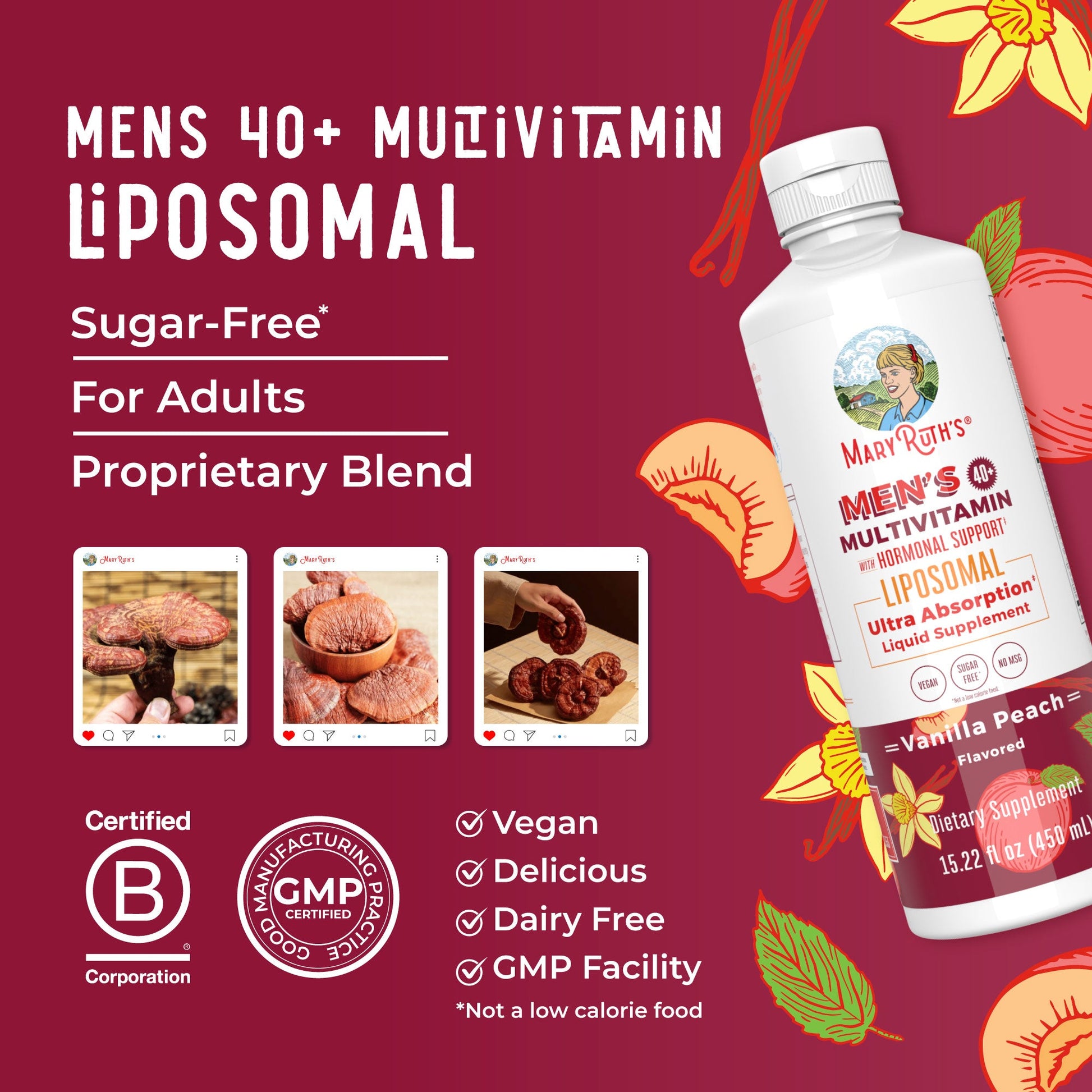 Multivitamínico Liposomal para Hombre 40+ - MaryRuth Organics