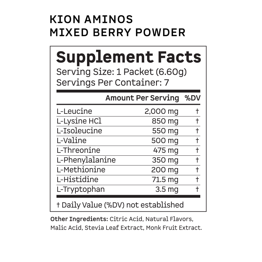 Aminos en Sobre - 28 porciones - Kion