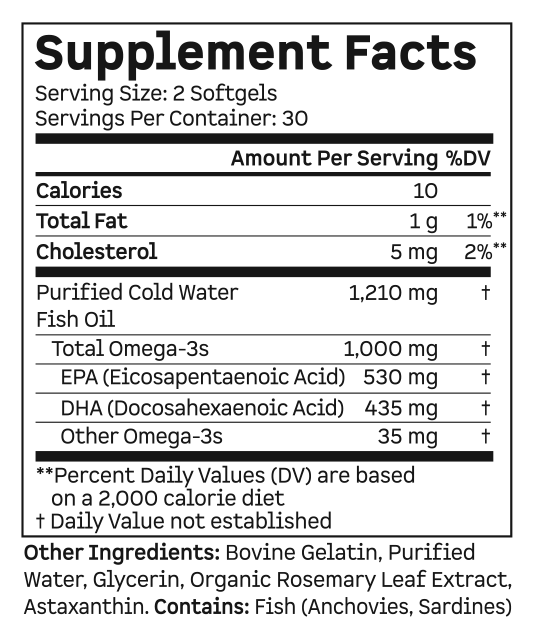 Omega Fish Oil 60 softgels - Kion