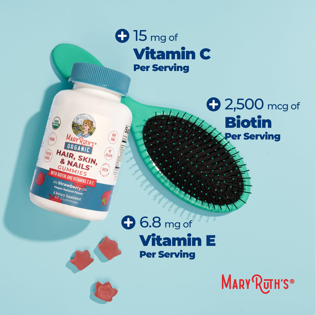 Gomitas Orgánicas para Cabello, Piel y Uñas - MaryRuth Organics