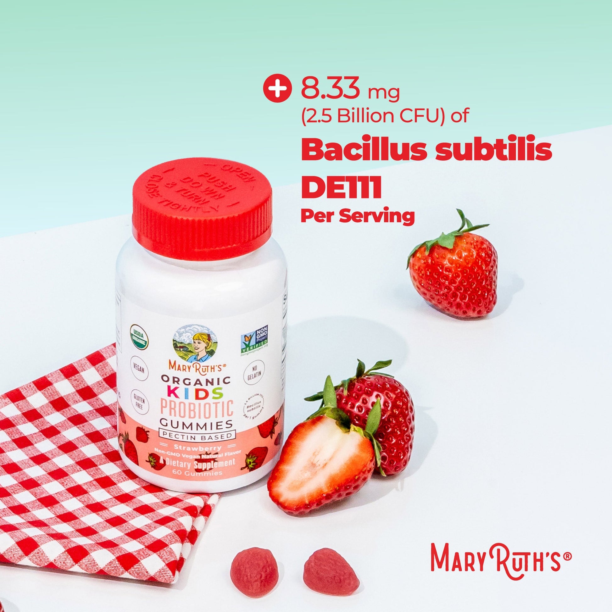 Gomitas Probióticas Orgánicas para Niños - MaryRuth Organics