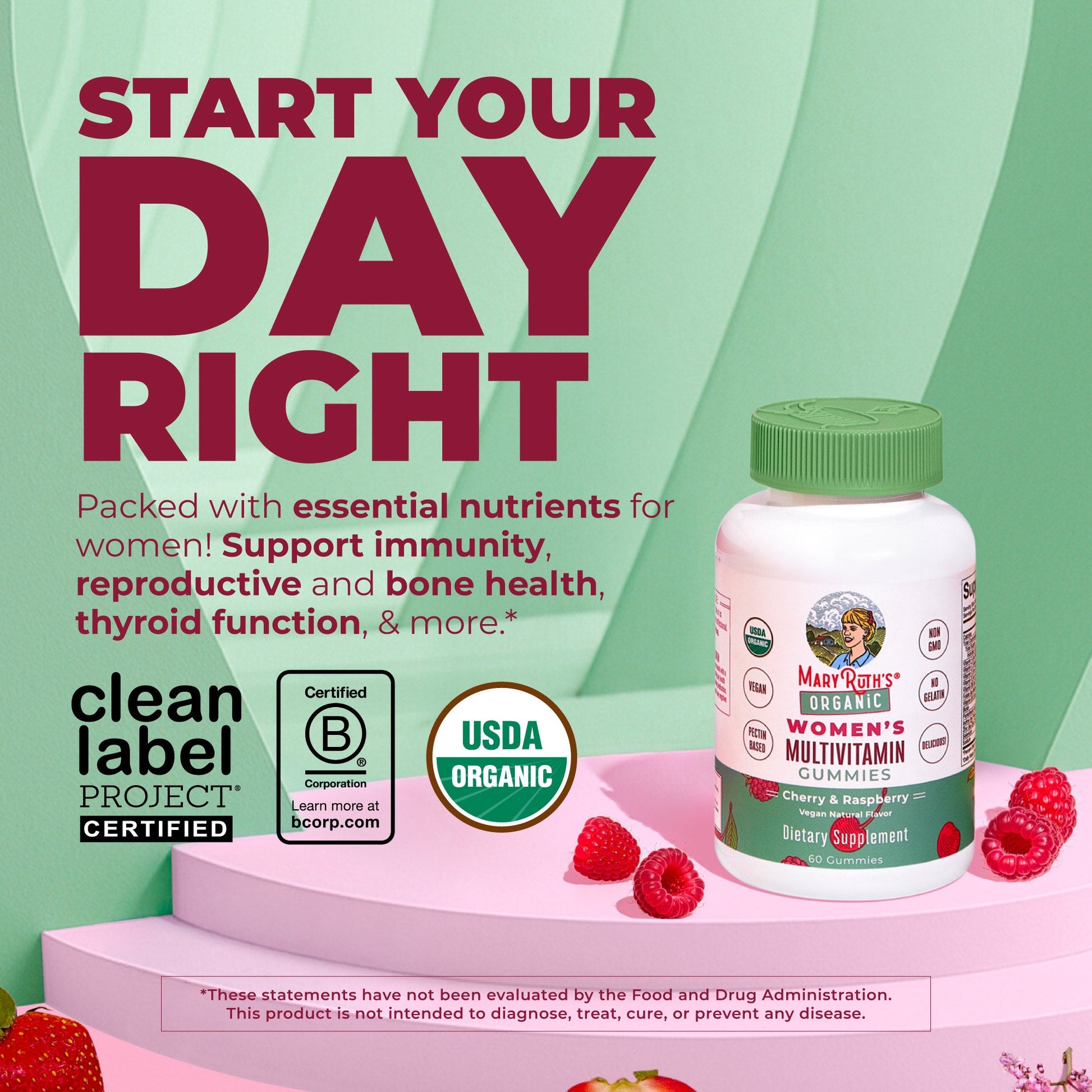 Gomitas Multivitamínicas Orgánicas para Mujer - MaryRuth Organics