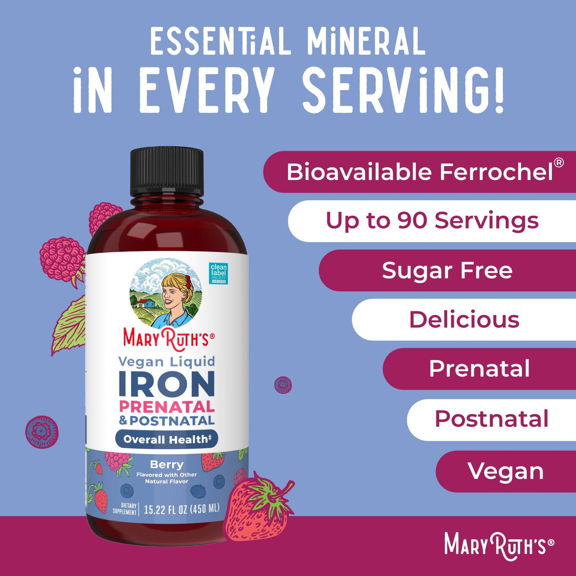Hierro Líquido Prenatal y Posnatal - MaryRuth Organics