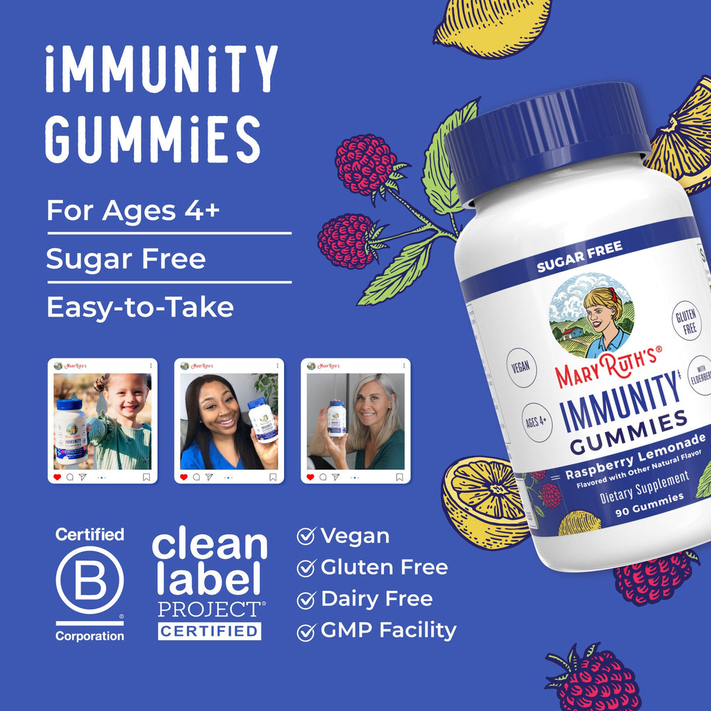 Gomitas de Inmunidad Sin Azúcar - MaryRuth Organics