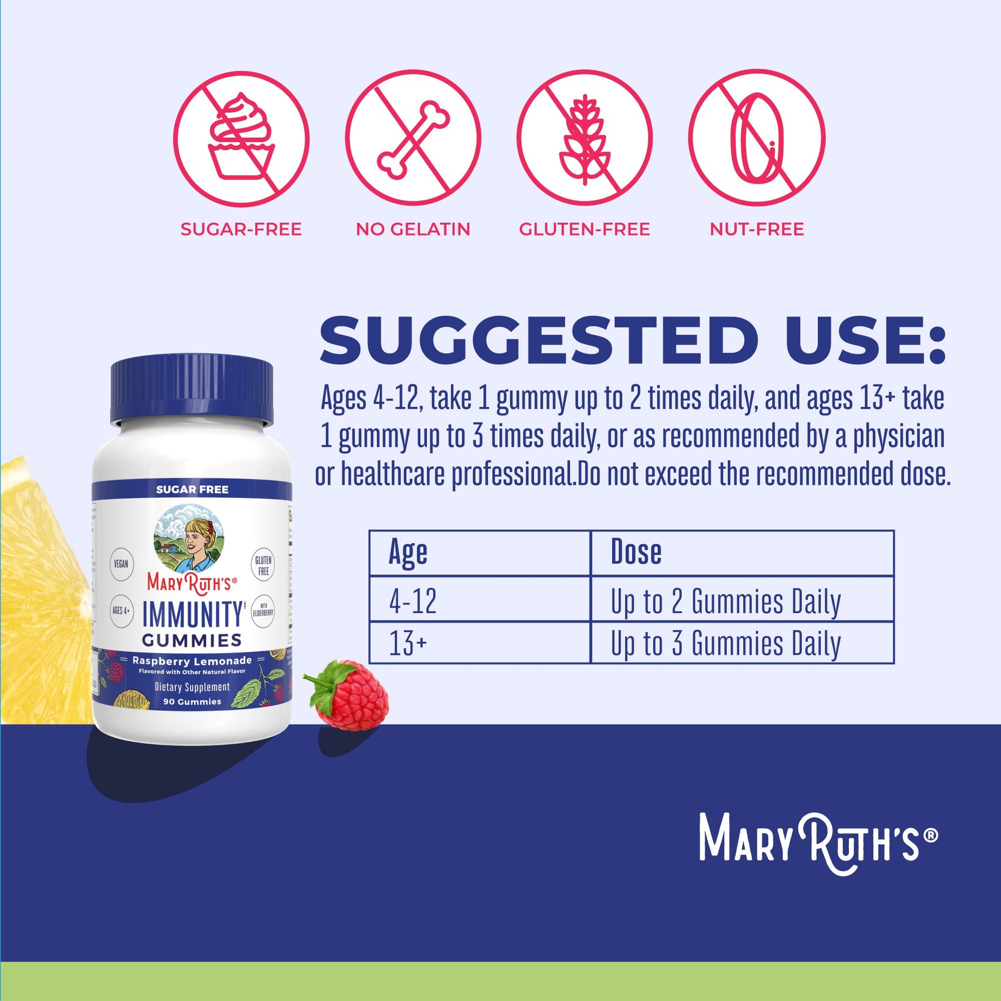 Gomitas de Inmunidad Sin Azúcar - MaryRuth Organics