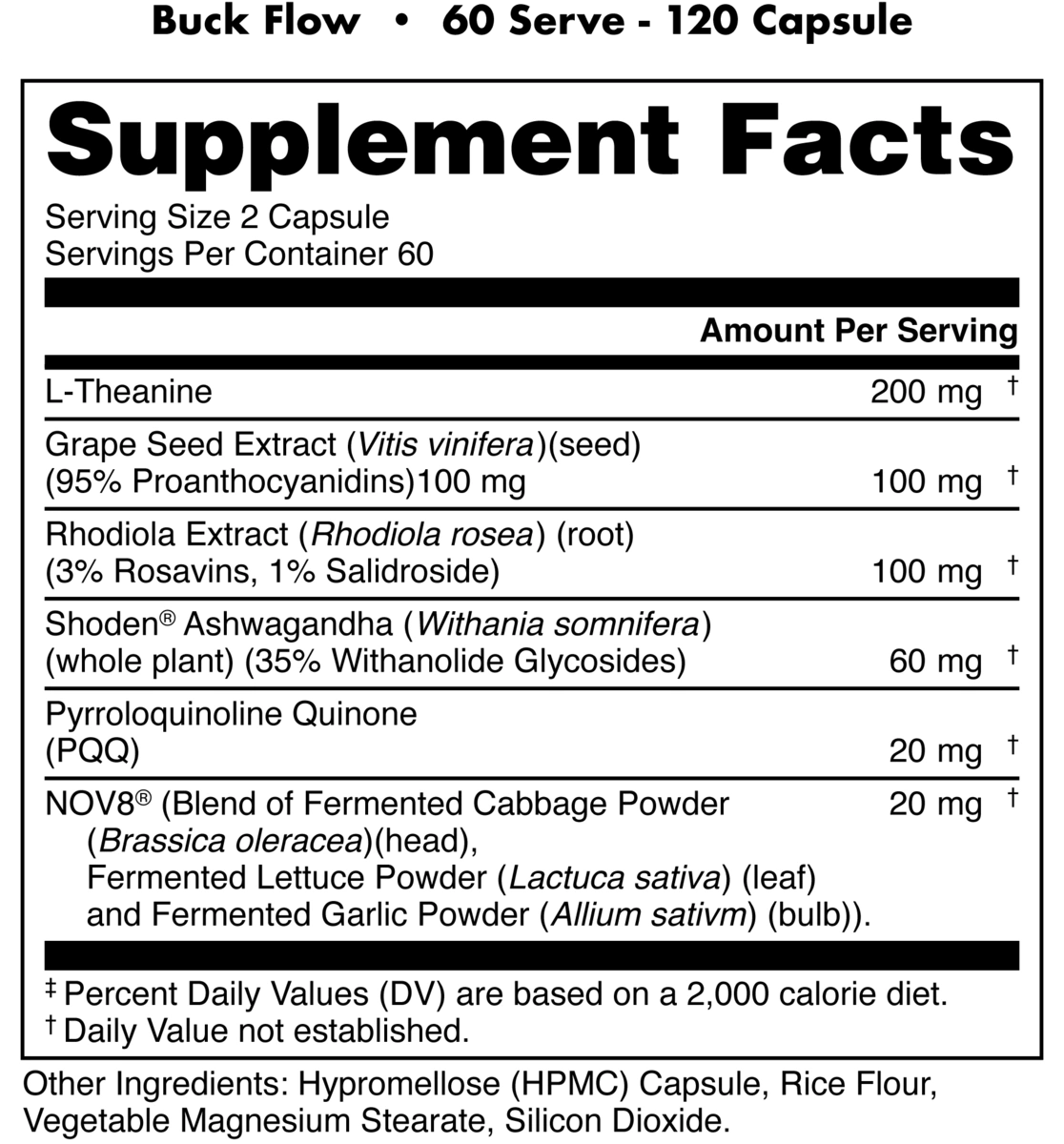FLOW Nitric Oxide + Adrenal Support Supplement SFP