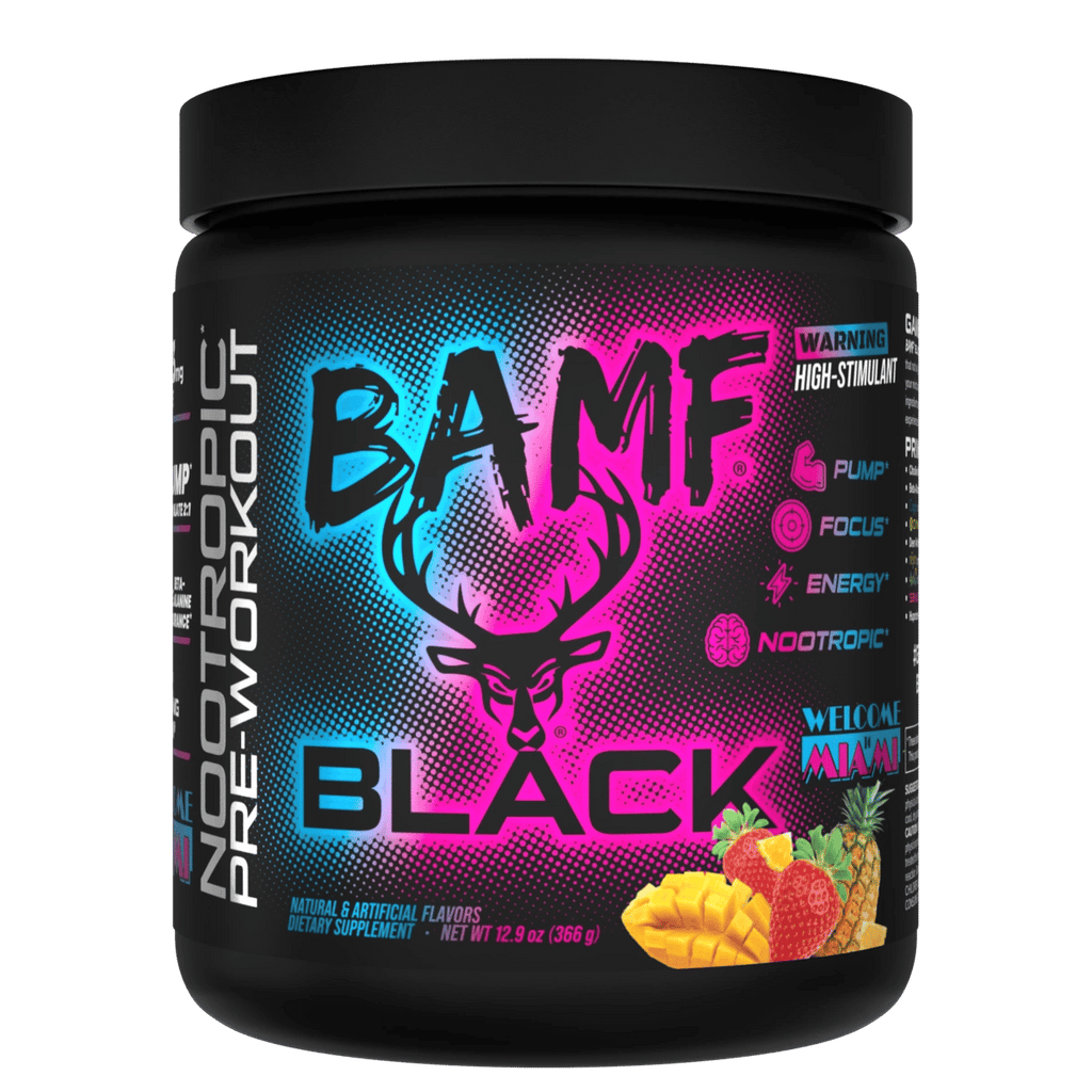 BAMF Black Pre-Entreno - Fórmula de Enfoque, Energía y Detox - Bucked Up