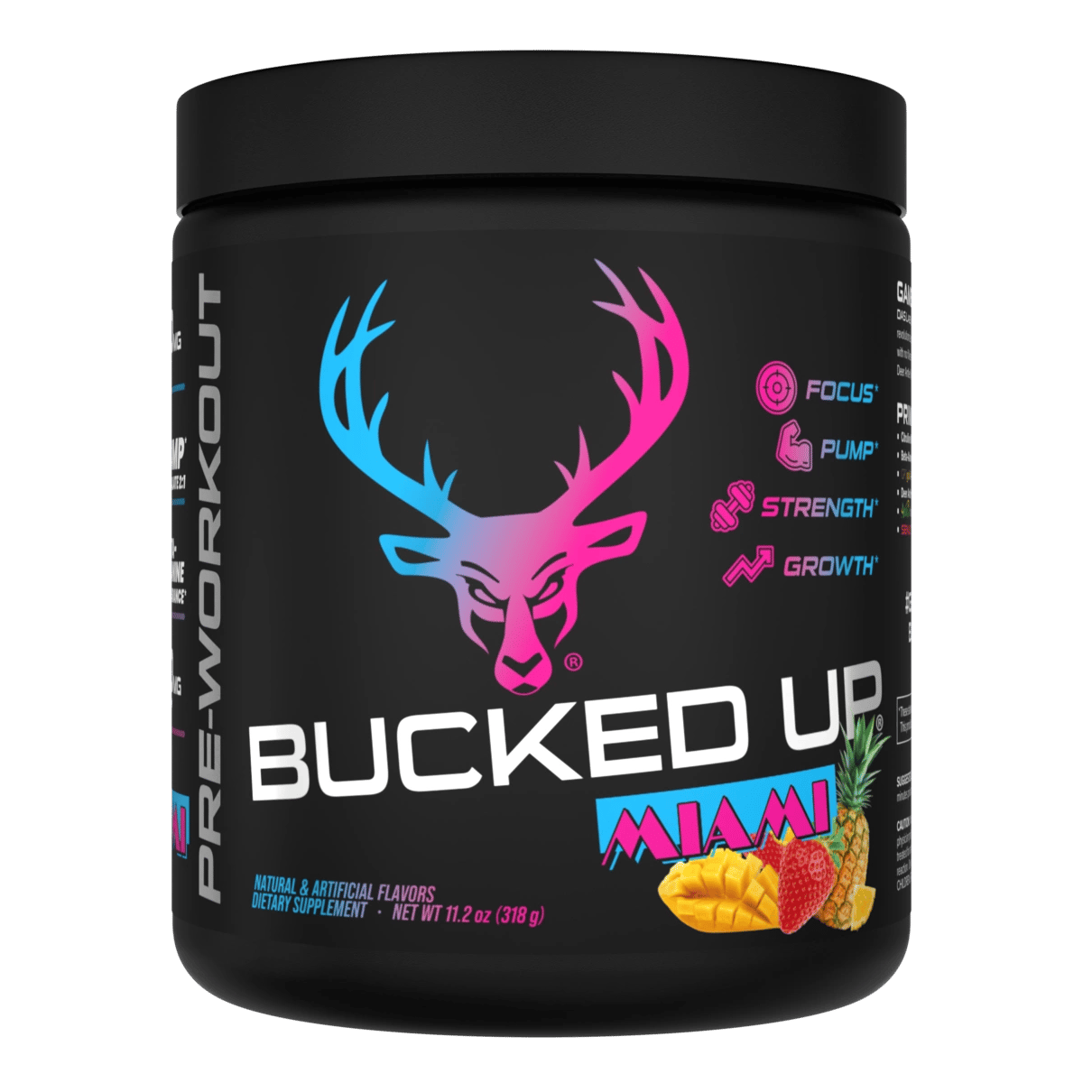 Bucked Up Pre-Workout - Miami (Strawberry/Mango/Pineapple)