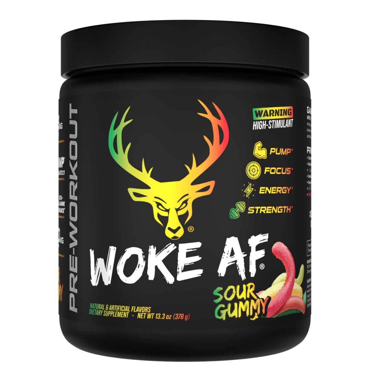 Woke AF - High Stimulant Pre-Workout - Sour Gummy
