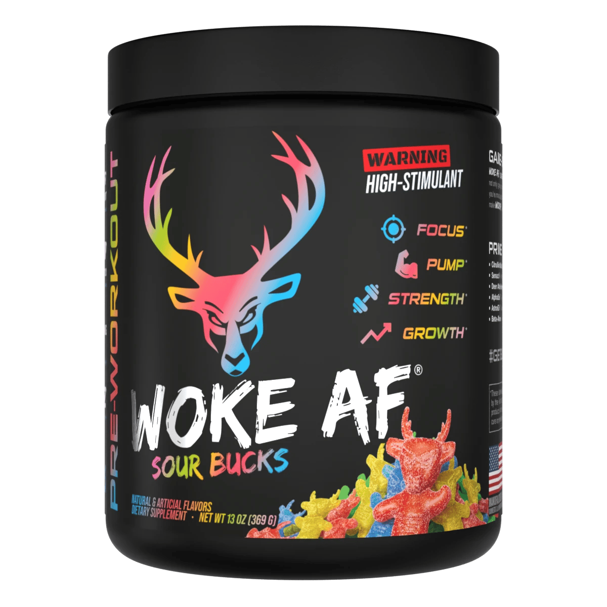 Woke AF - High Stimulant Pre-Workout - Sour Bucks